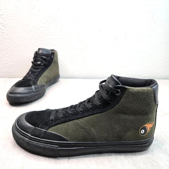 Emerica Other - Emerica Skateboard Shoes Mens Sz 7 Black Green Suede Streetwear High Top Sneaker